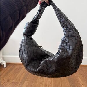 Bottega Veneta Black Woven Shoulder Bag